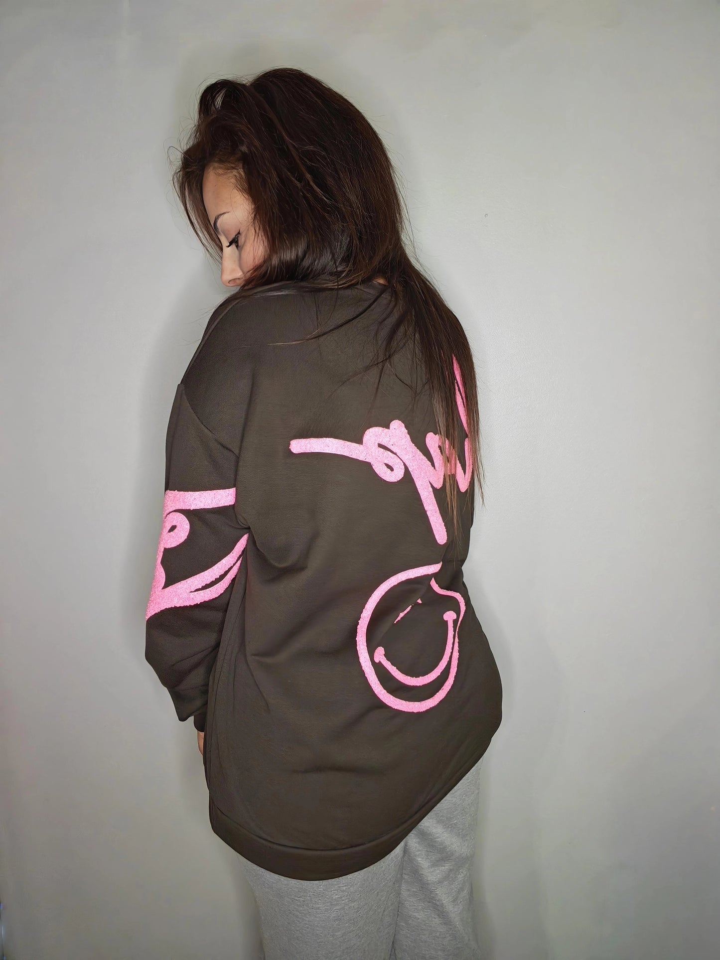 Sudadera Smile Choco Pink