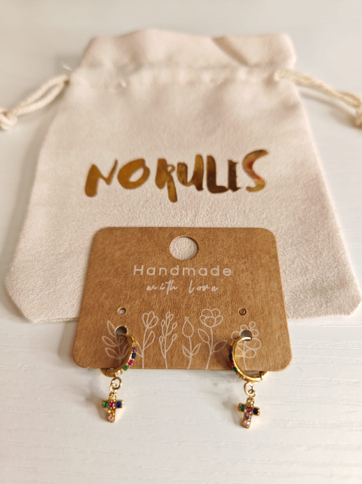 Pendientes Cruz Colores D7