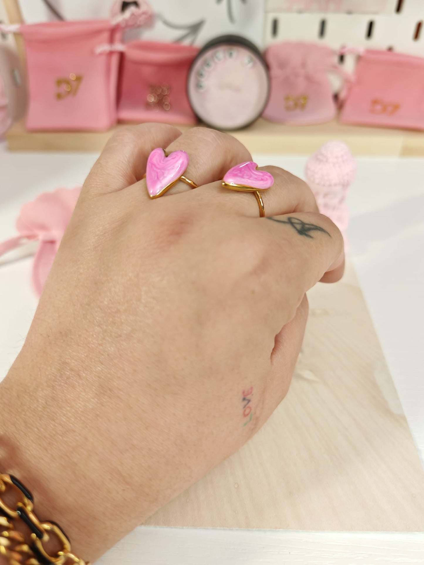 Anillo Pink Love Oro