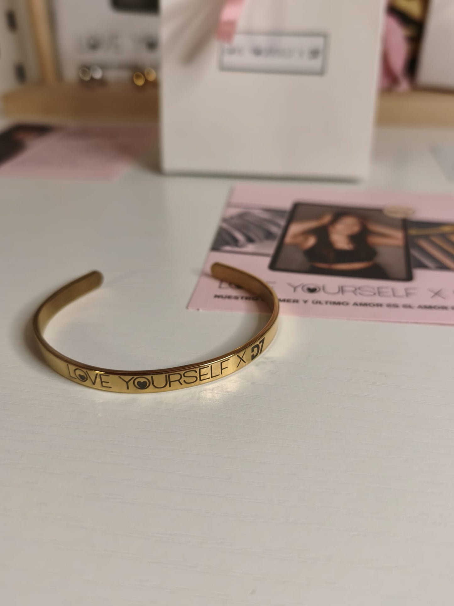 Pulsera Love Yourself x D7 - Oro