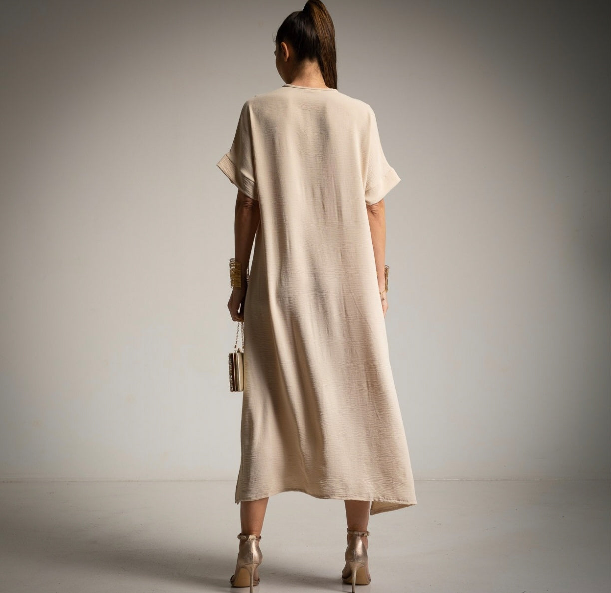 Vestido Kaftán Grecia Beige