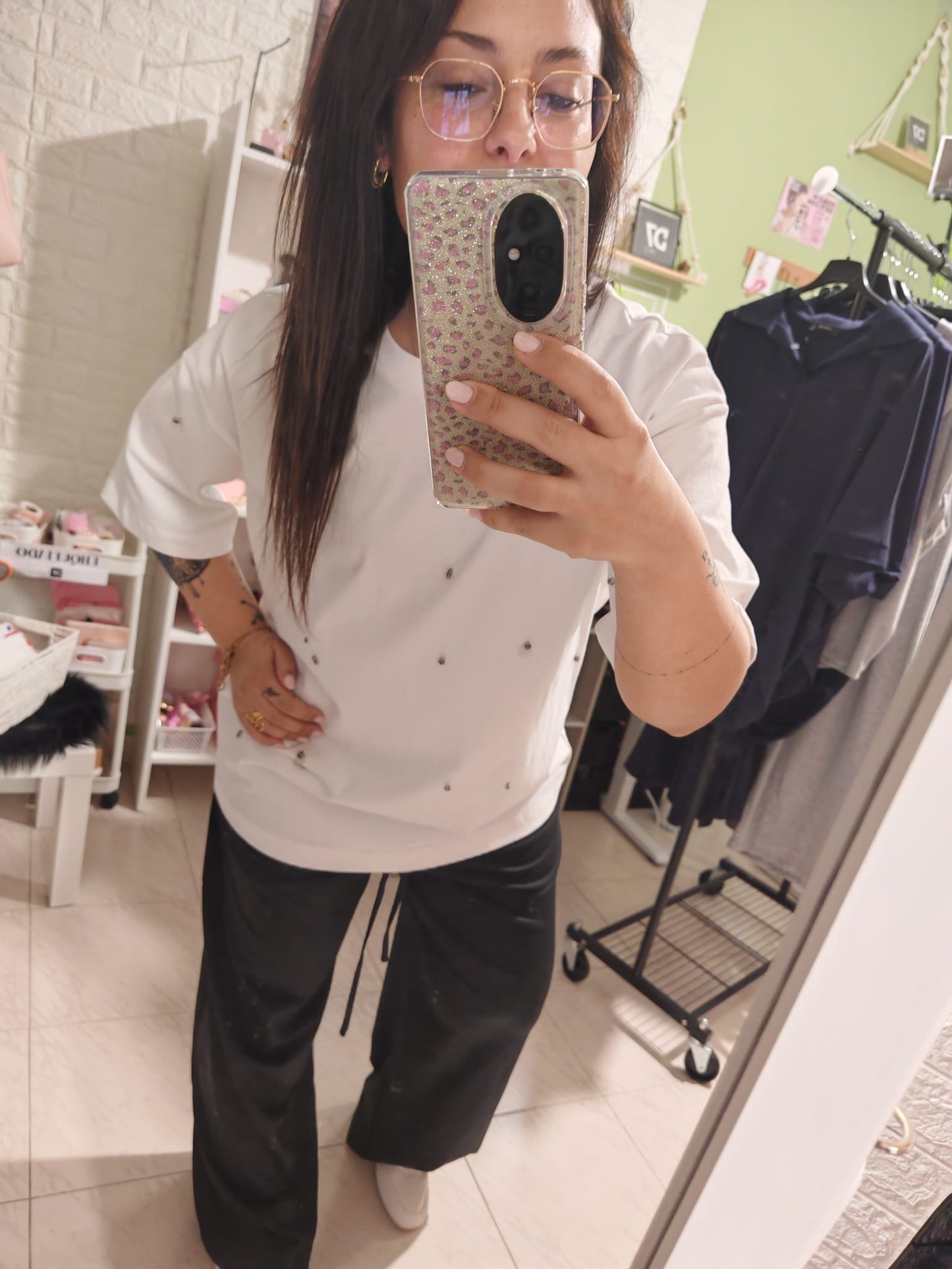 Camiseta Brillos Blanco Lum