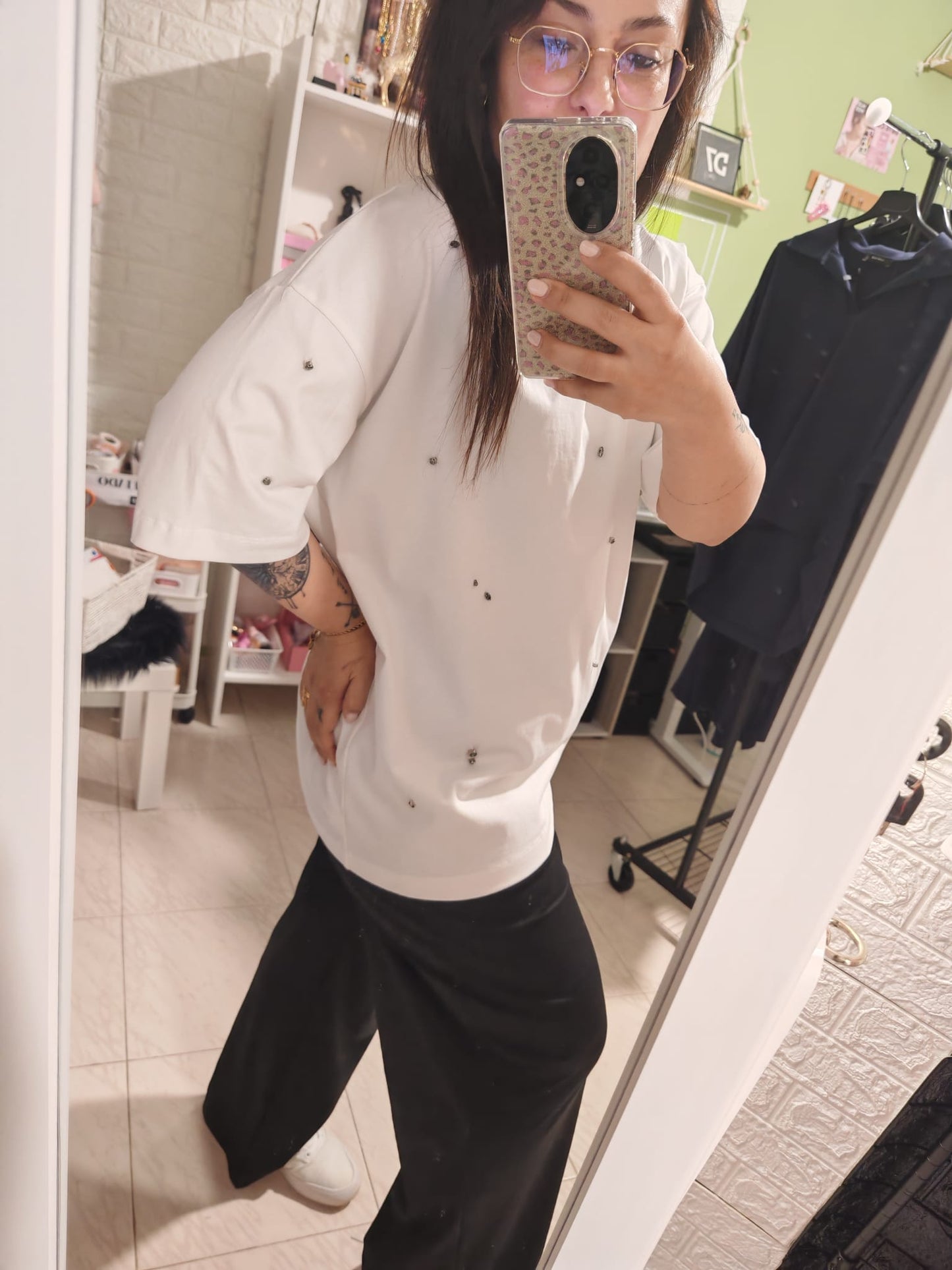 Camiseta Brillos Blanco Lum