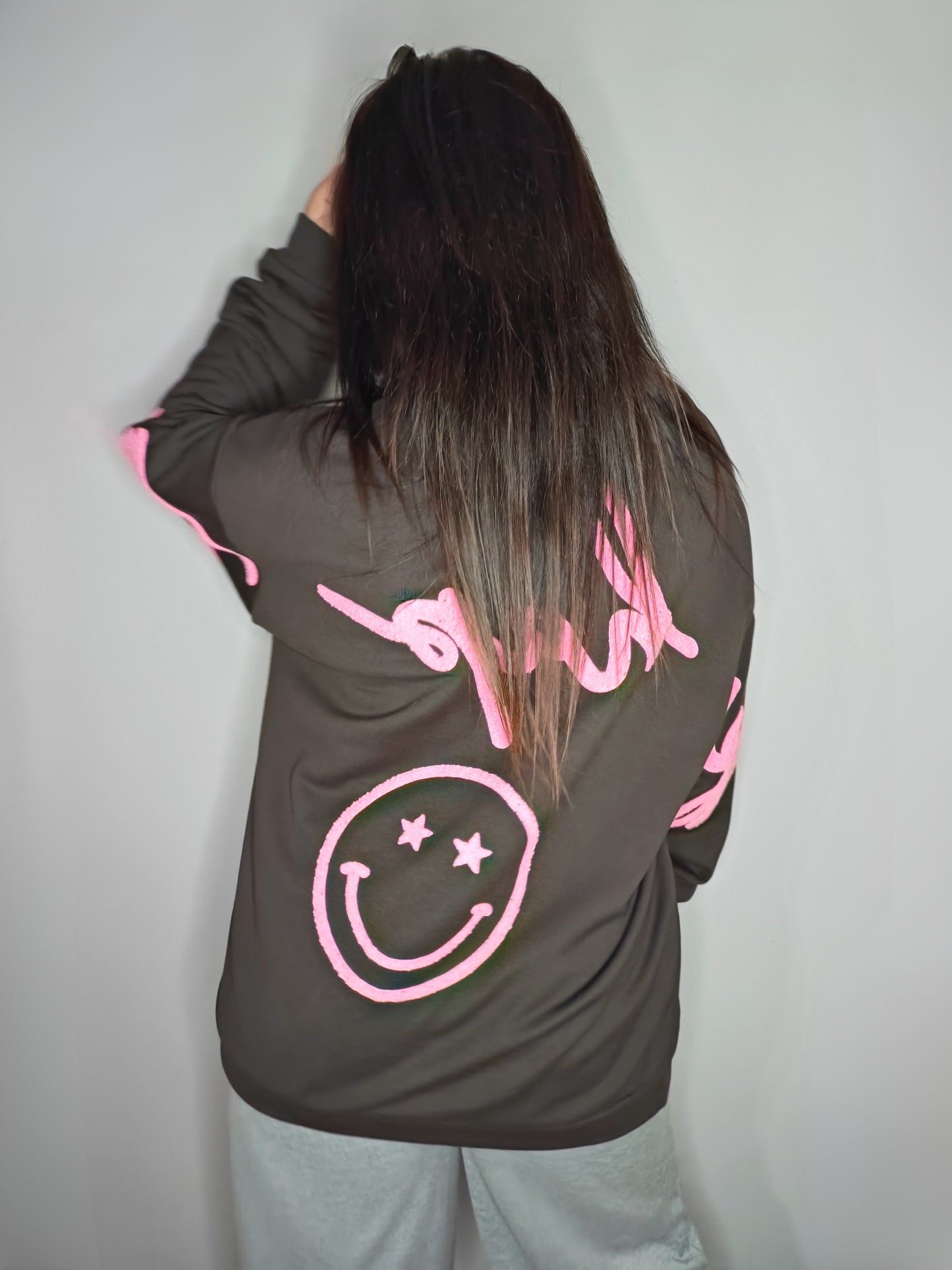 Sudadera Smile Choco Pink