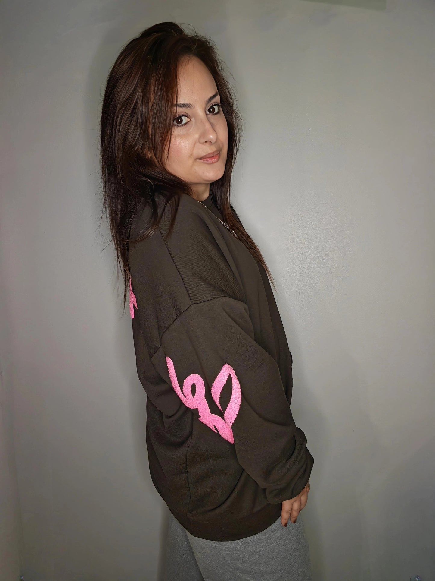 Sudadera Smile Choco Pink