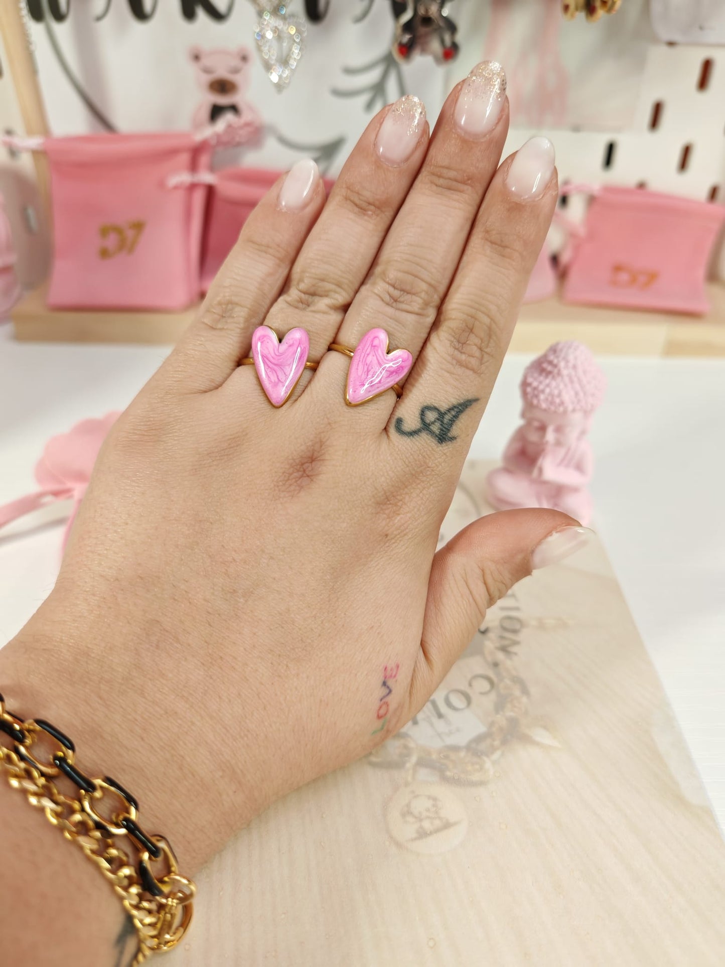 Anillo Pink Love Oro