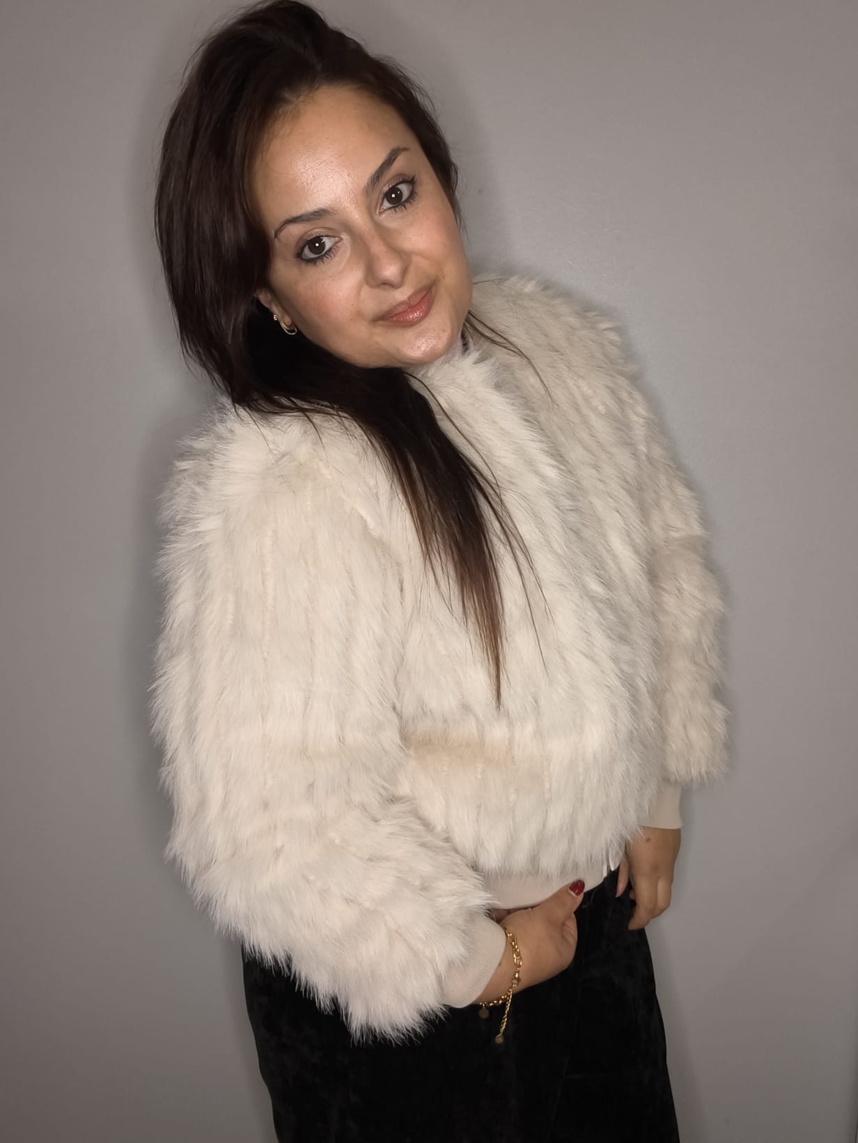 Bomber Pelo Claudia Beige