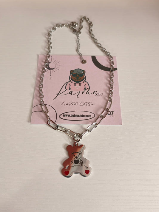 Collar Oso Karma 2.0. Plata