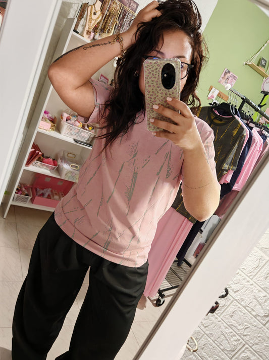 Camiseta Lavada Rosa Lum