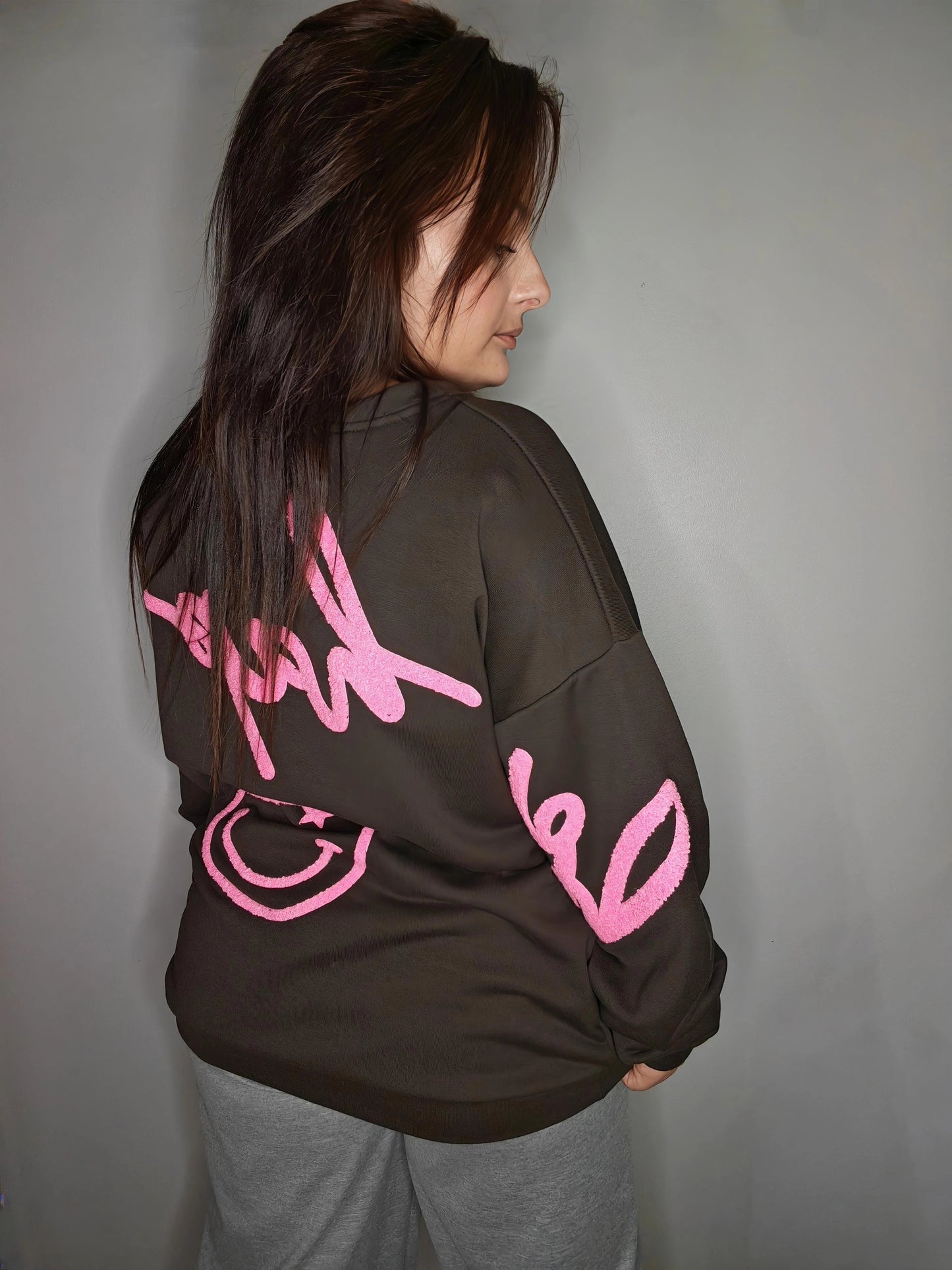 Sudadera Smile Choco Pink