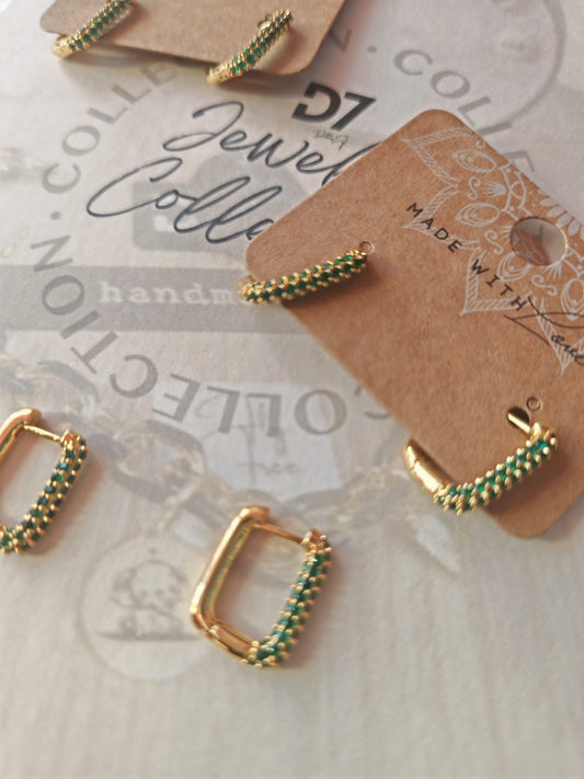 Pendientes GEO Oro Verde