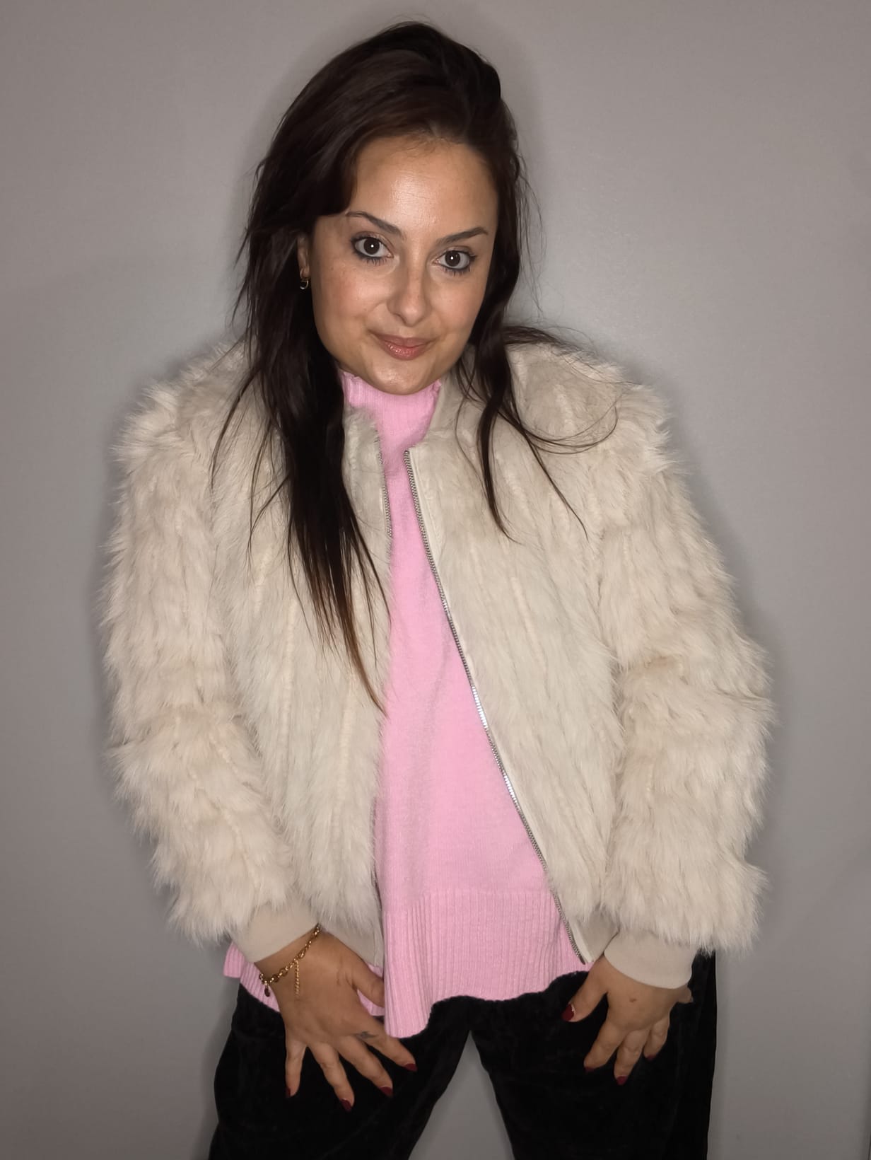 Bomber Pelo Claudia Beige