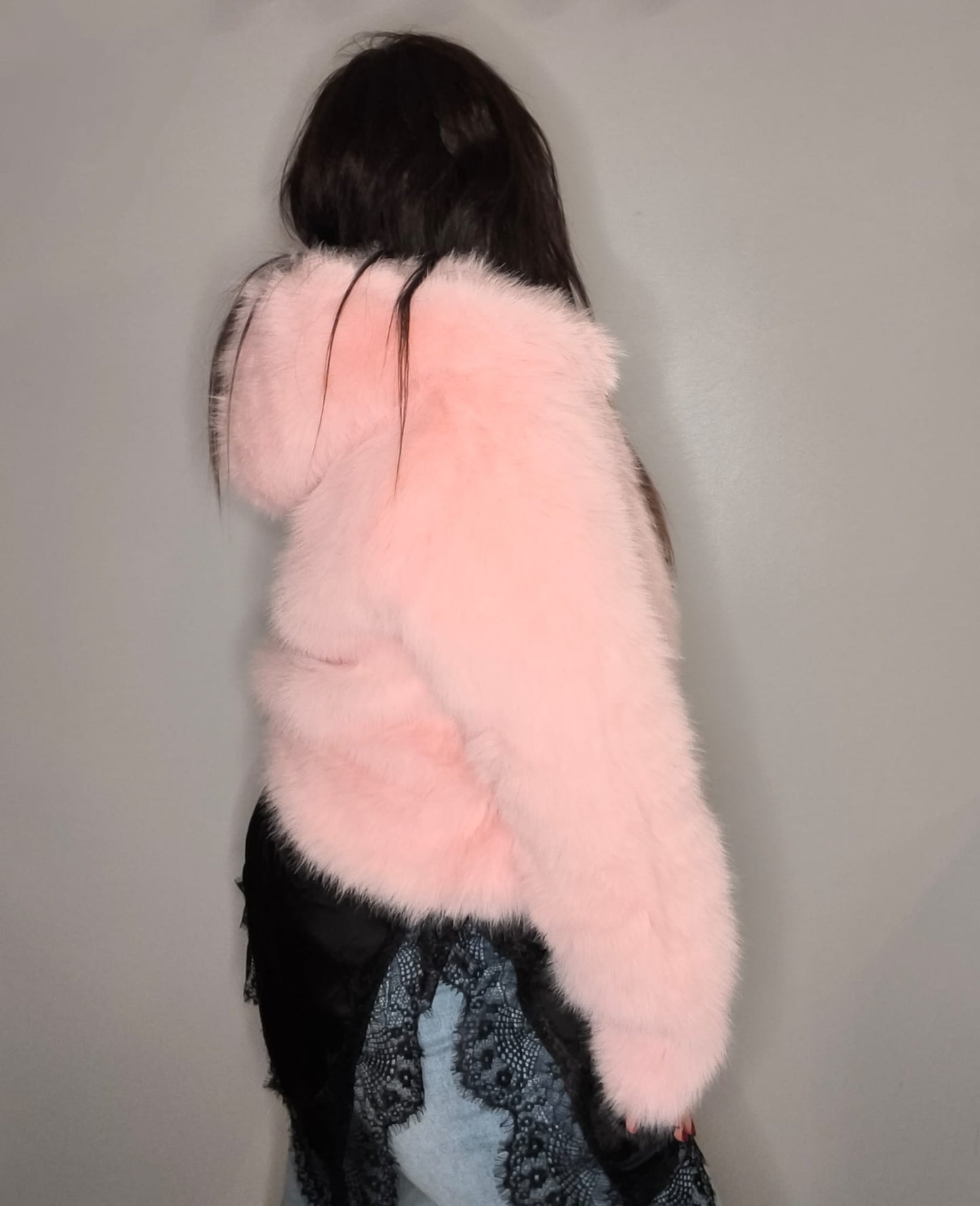 Abrigo Pelo Estela Rosa y Azul