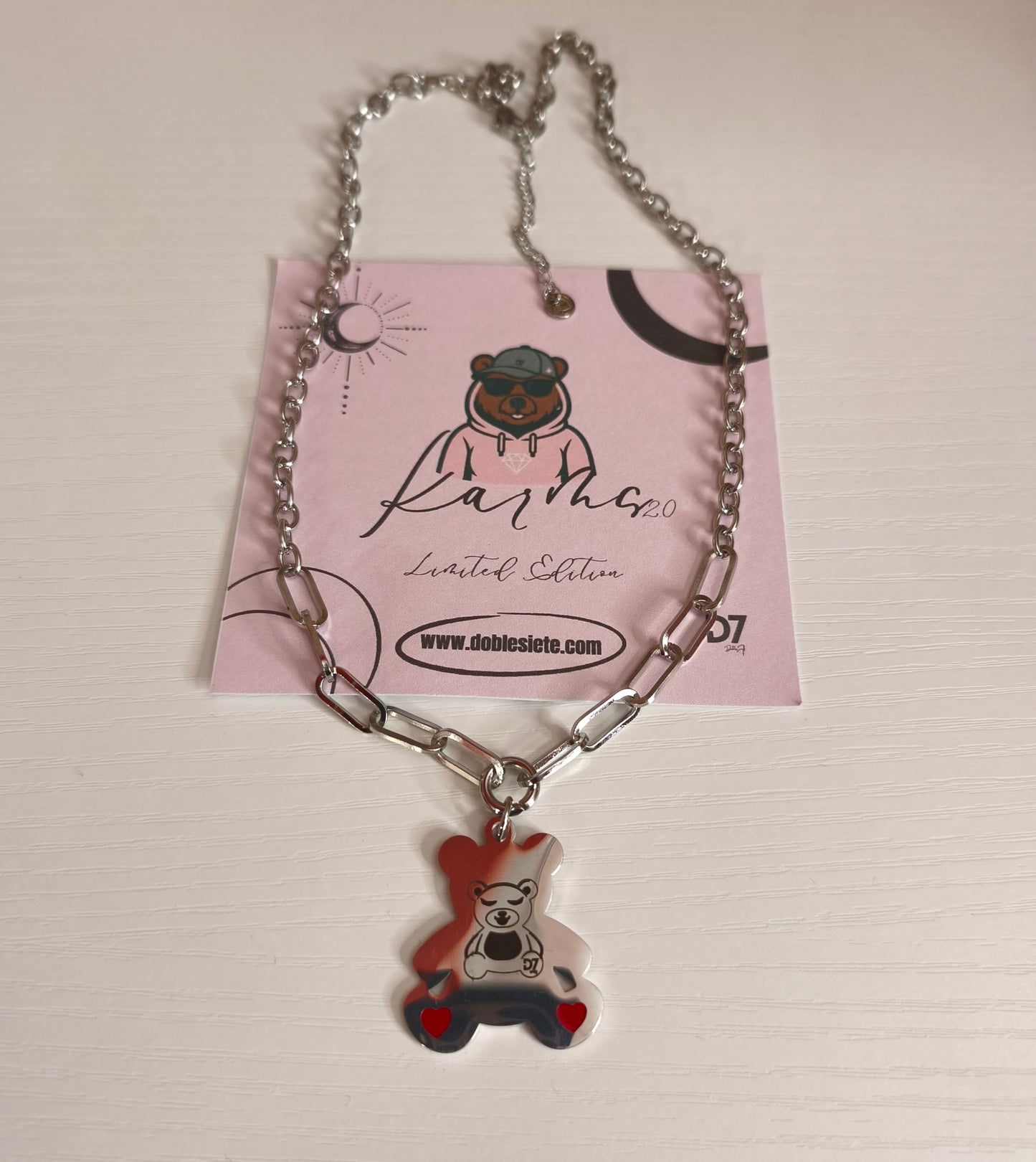 Collar Oso Karma 2.0. Plata