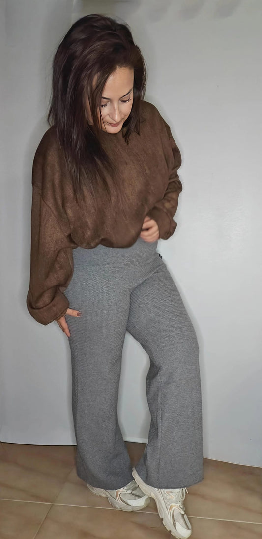 Pantalón de punto Telma Gris