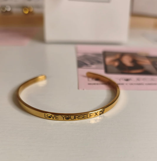 Pulsera Love Yourself x D7 - Oro