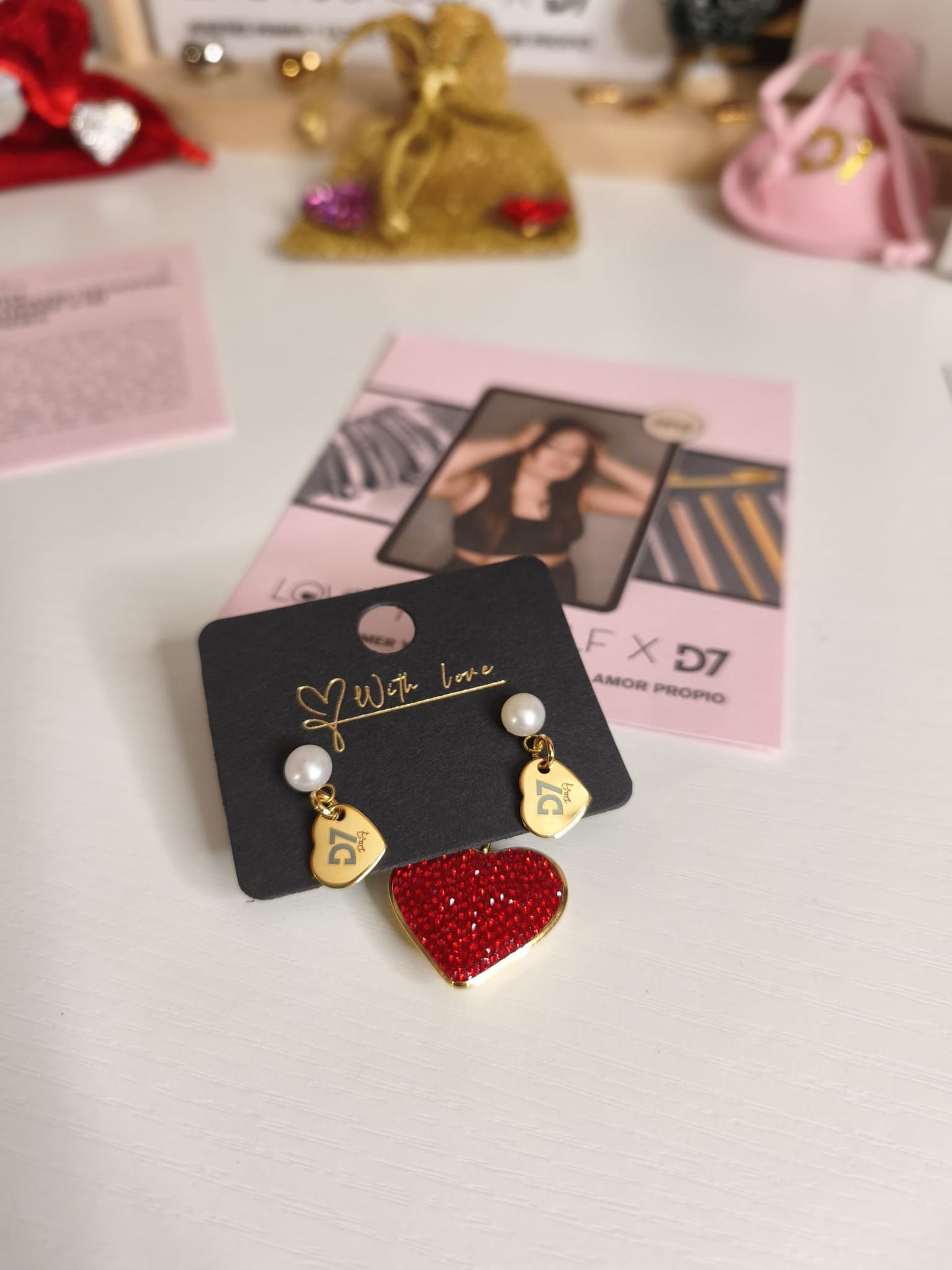 Pendientes Perlas LoVe D7