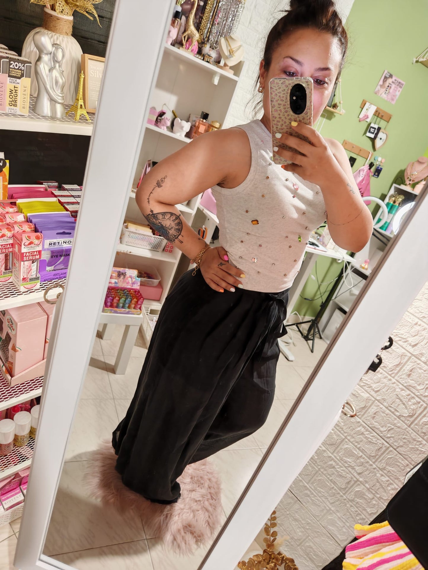 Pantalón Negro Ancho Lum