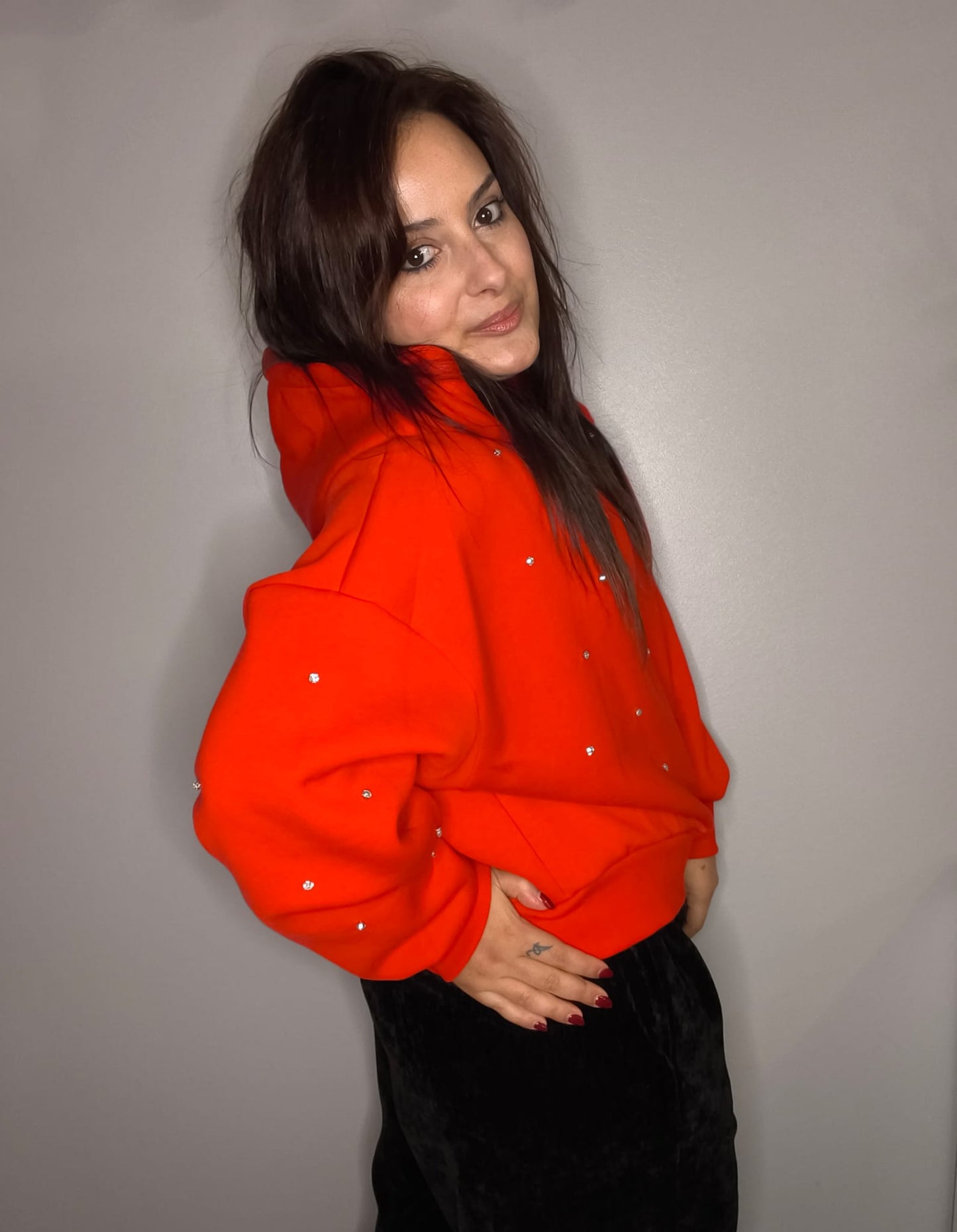 Sudadera Brillos Rojo LUMINA