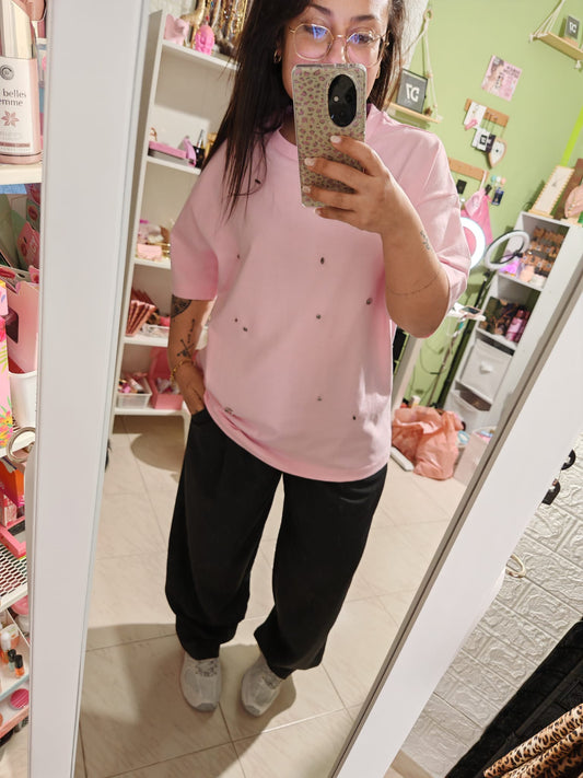 Camiseta Brillos Rosa Lum