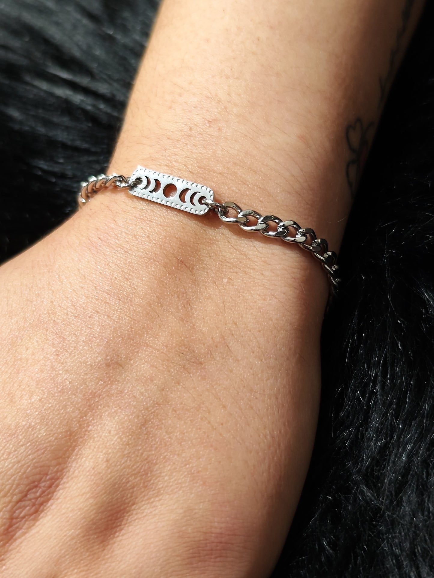 Pulsera Fases Lunares D7 Plata