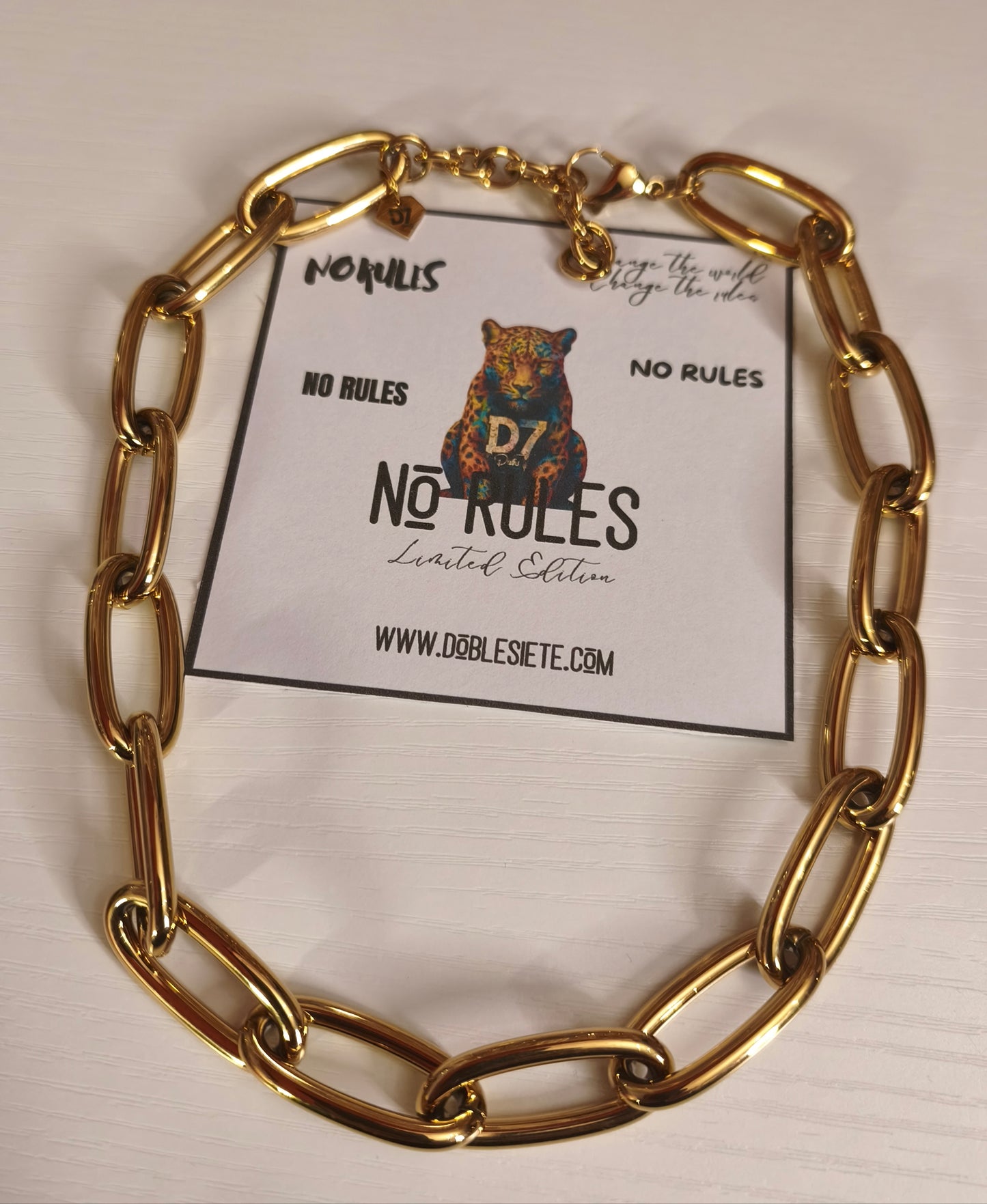 Collar Cleopatra Eslabones NR - Oro