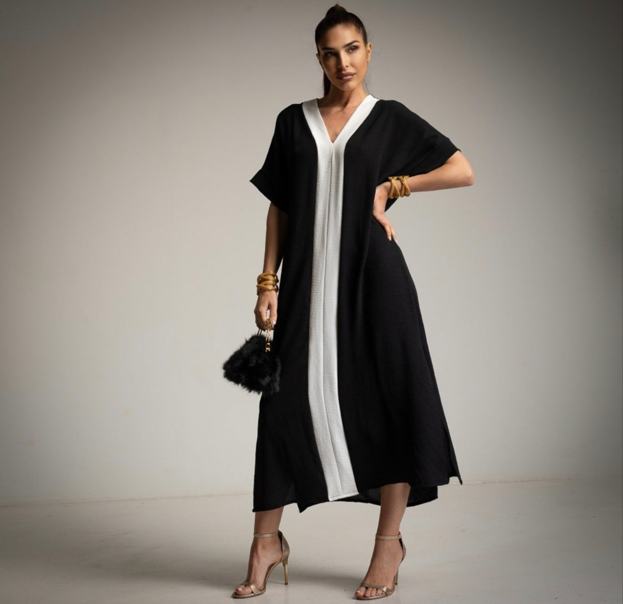 Vestido Kaftán Grecia Negro
