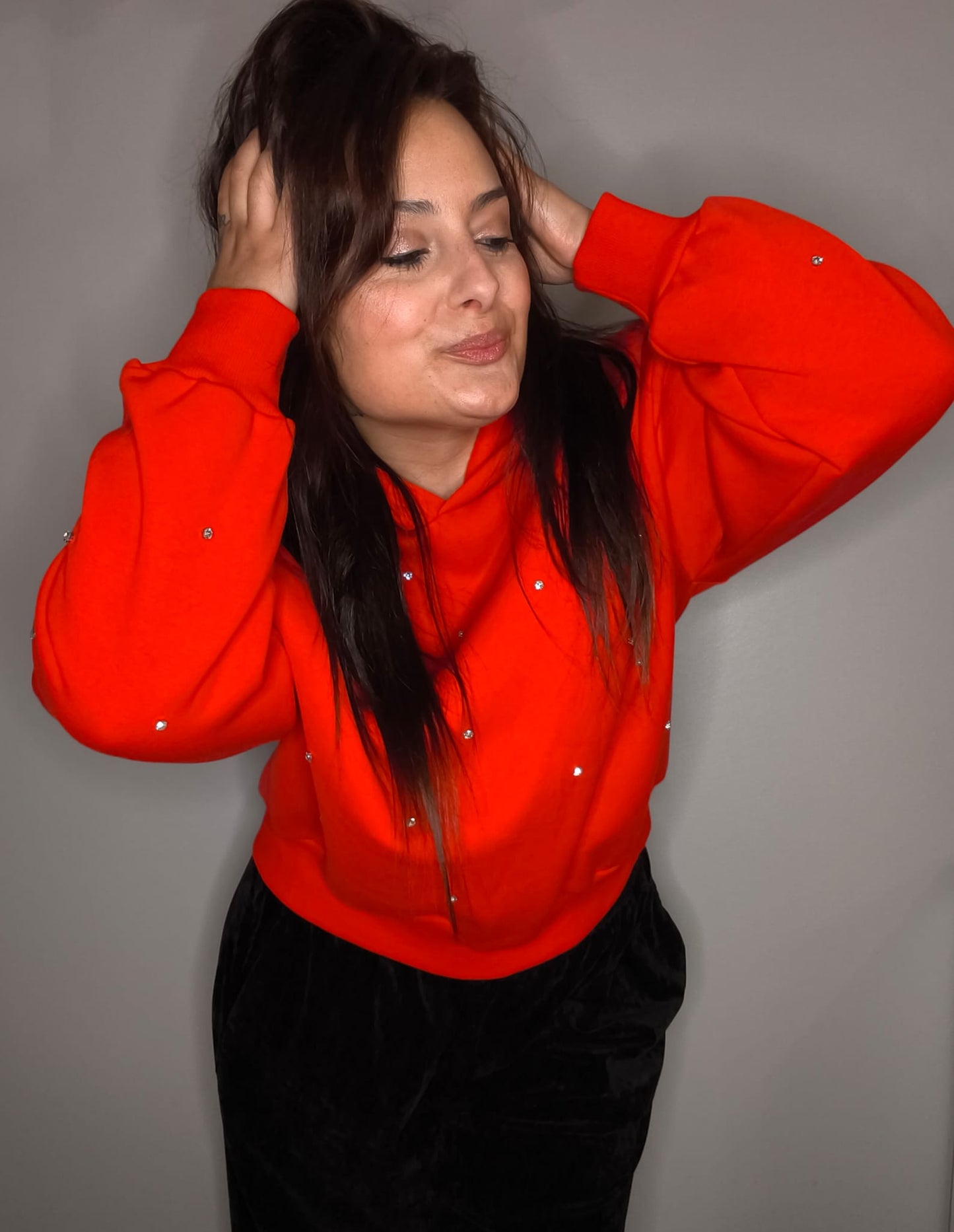 Sudadera Brillos Rojo LUMINA