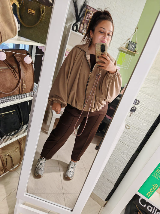 Chaqueta Abullonada Topo