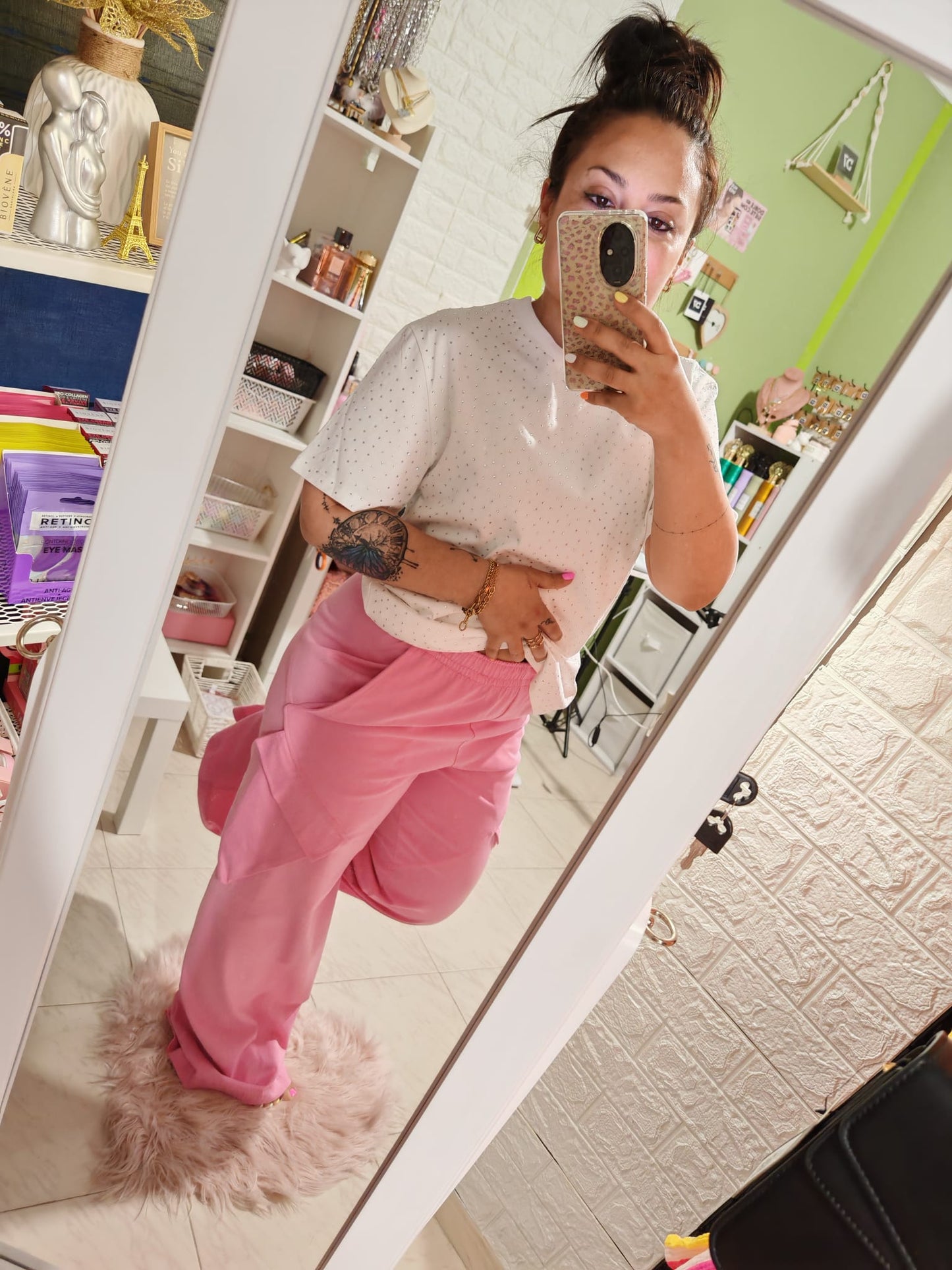 Pantalón Bolsillos Rosa Lum