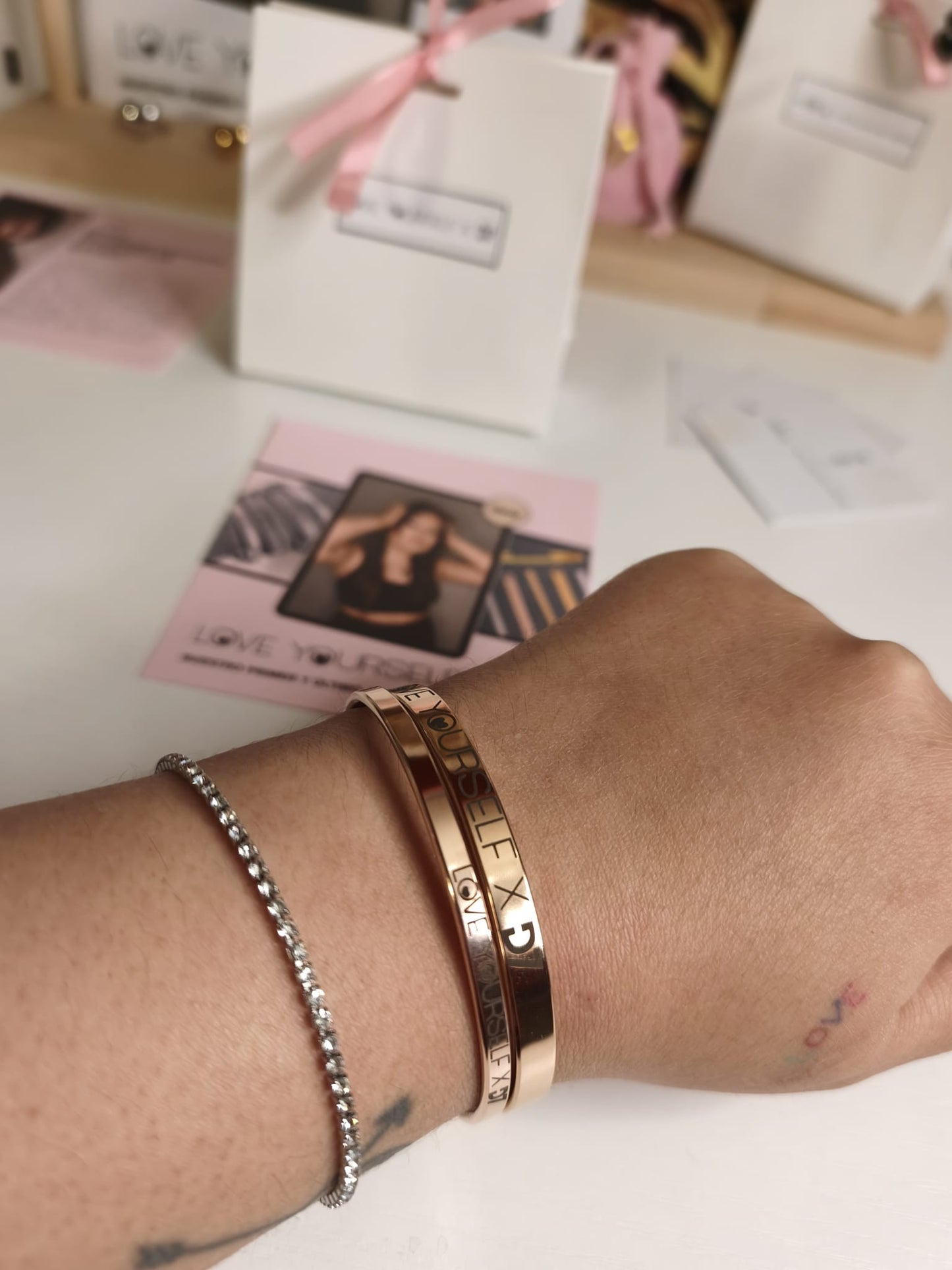 Pulsera Love Yourself x D7 - Oro