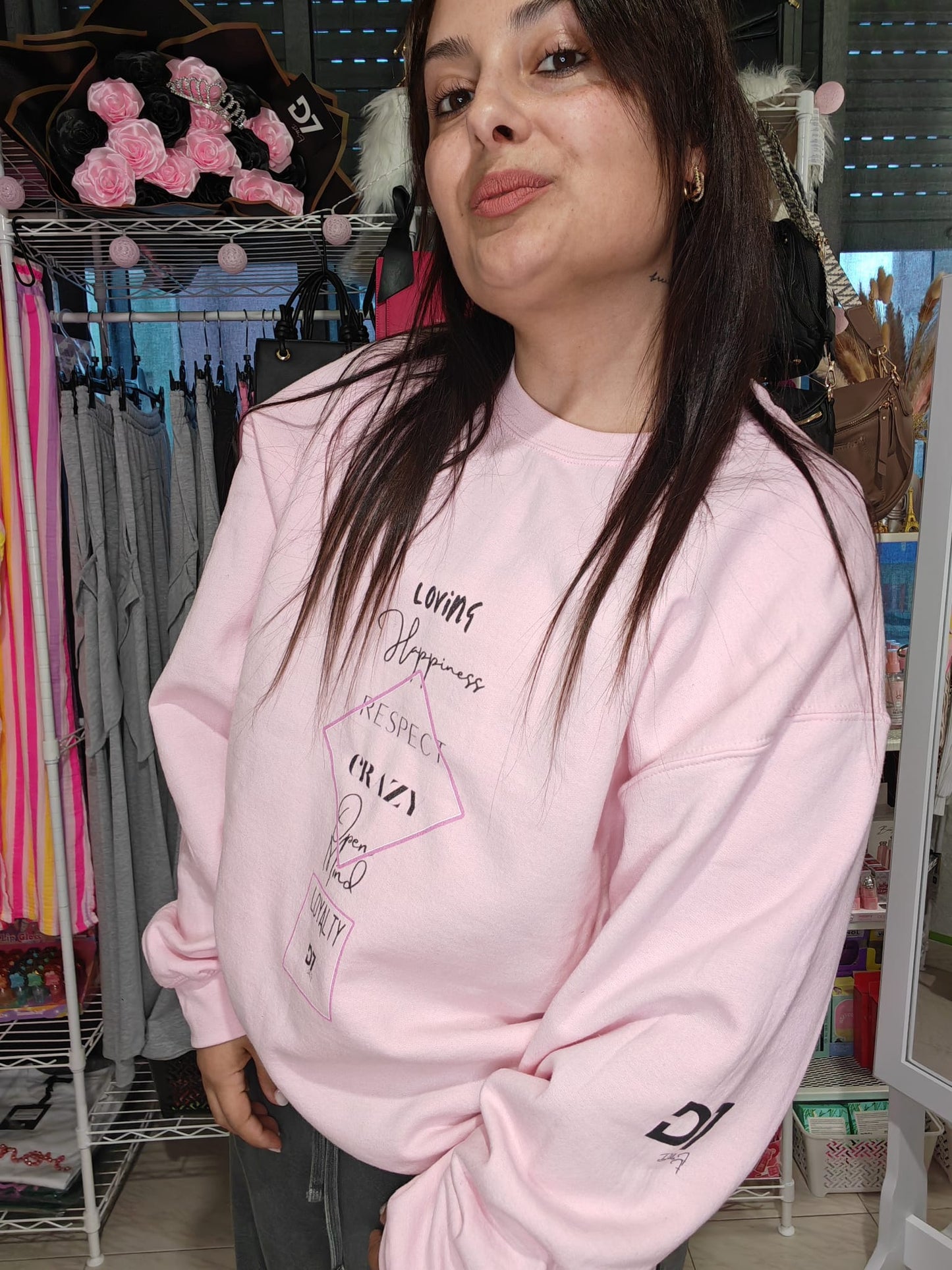 Sudadera Valores Rosa D7