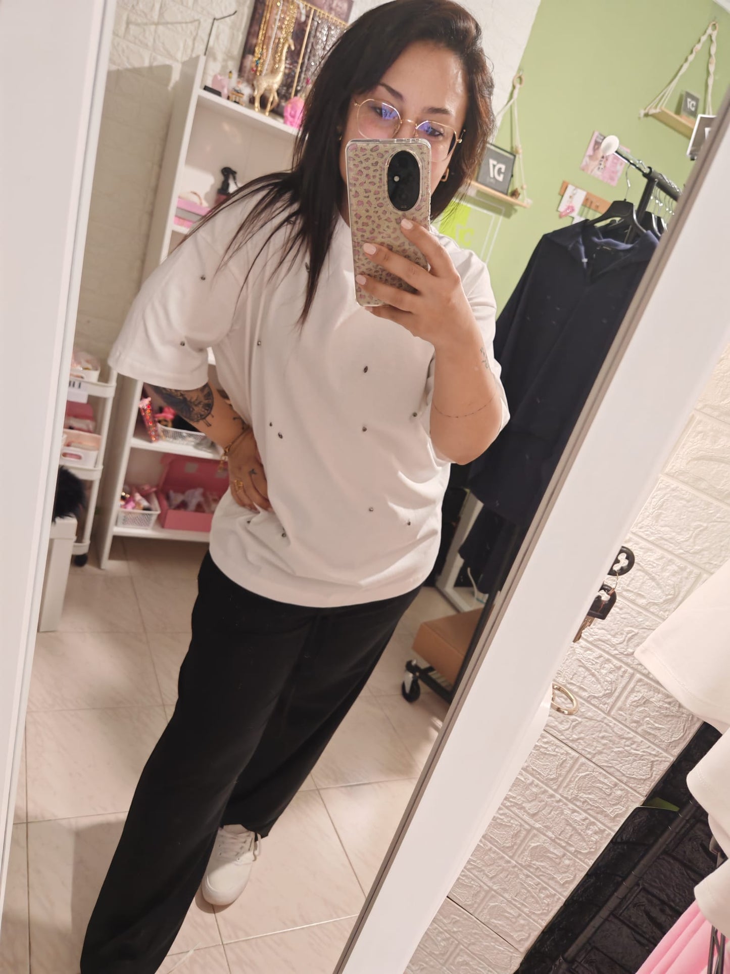 Camiseta Brillos Blanco Lum