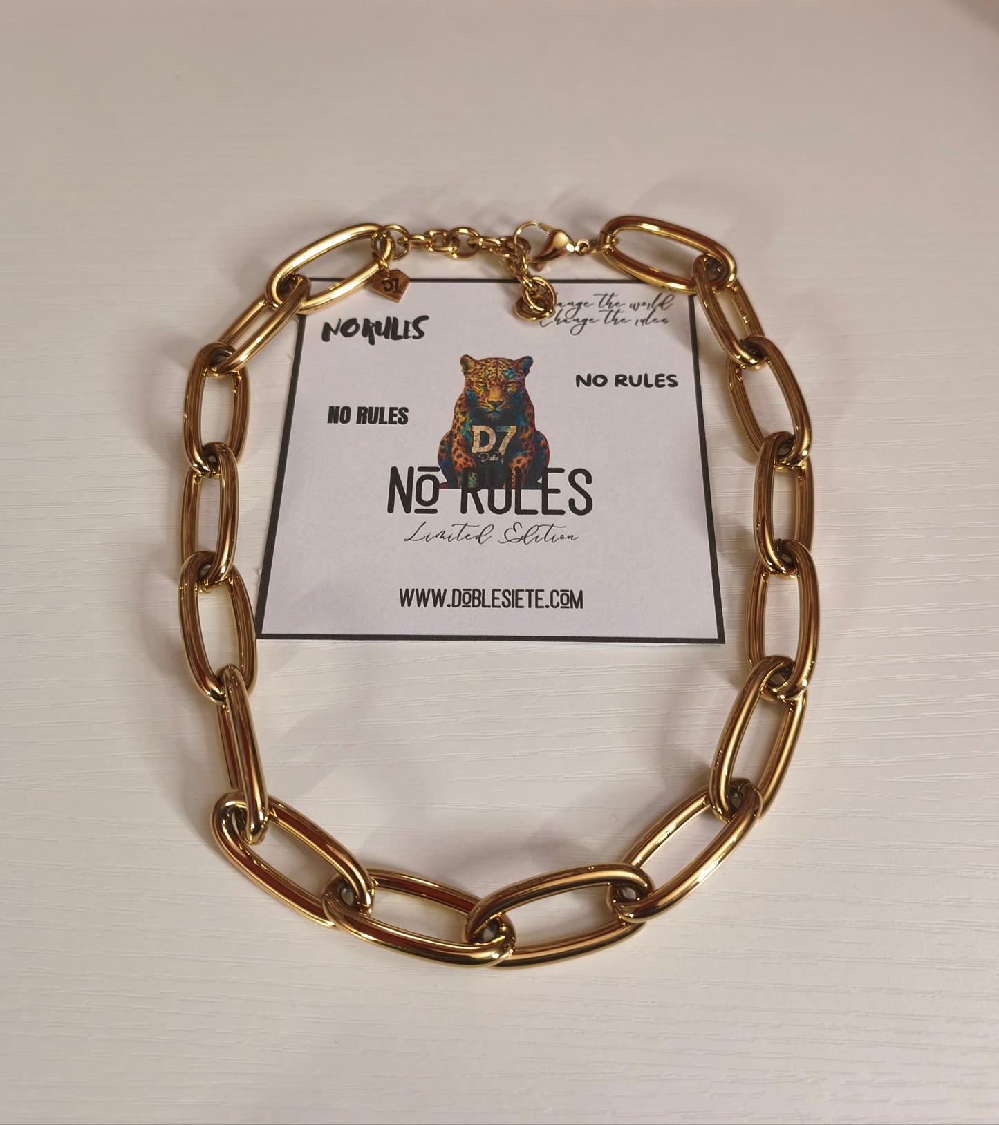 Collar Cleopatra Eslabones NR - Oro