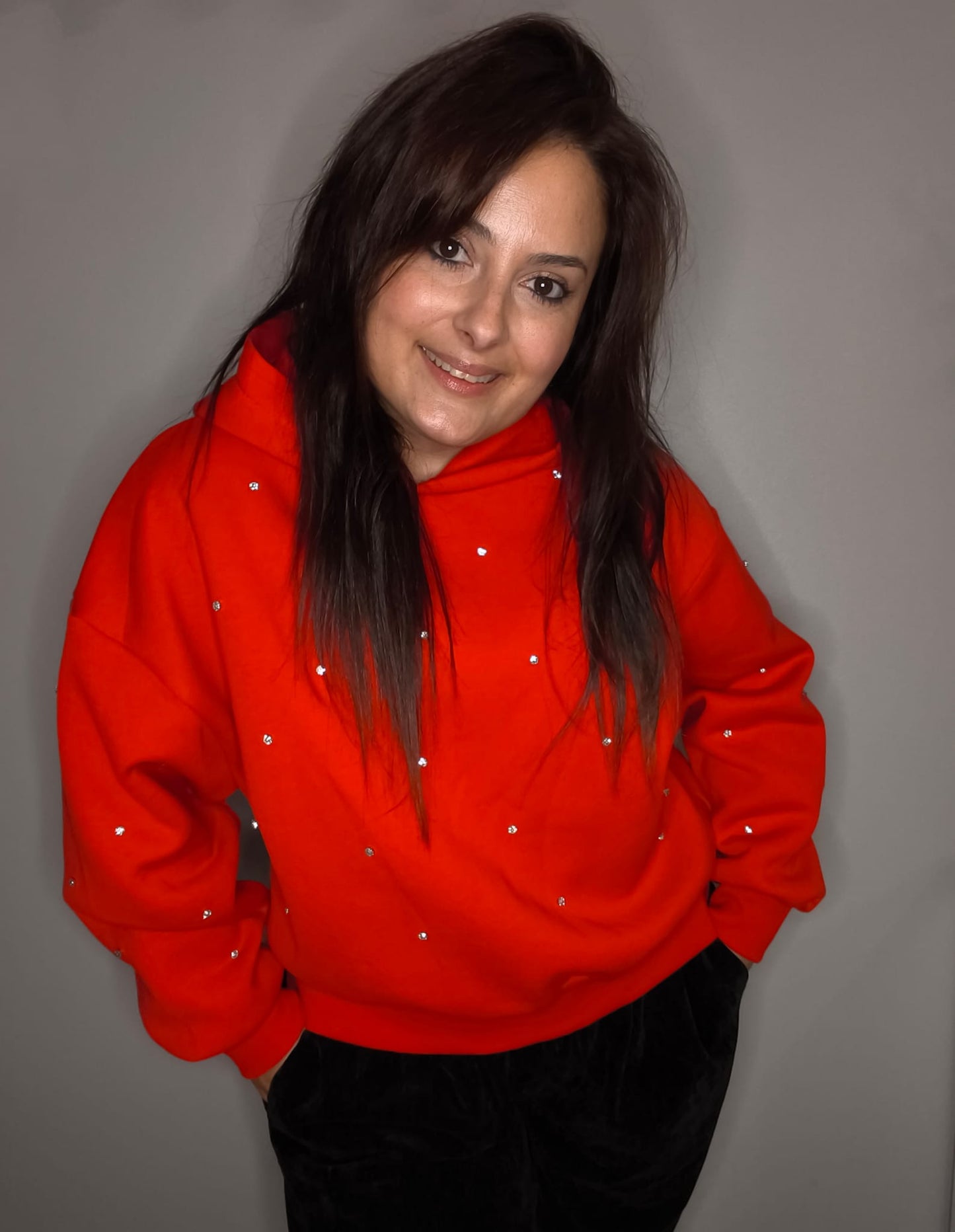 Sudadera Brillos Rojo LUMINA