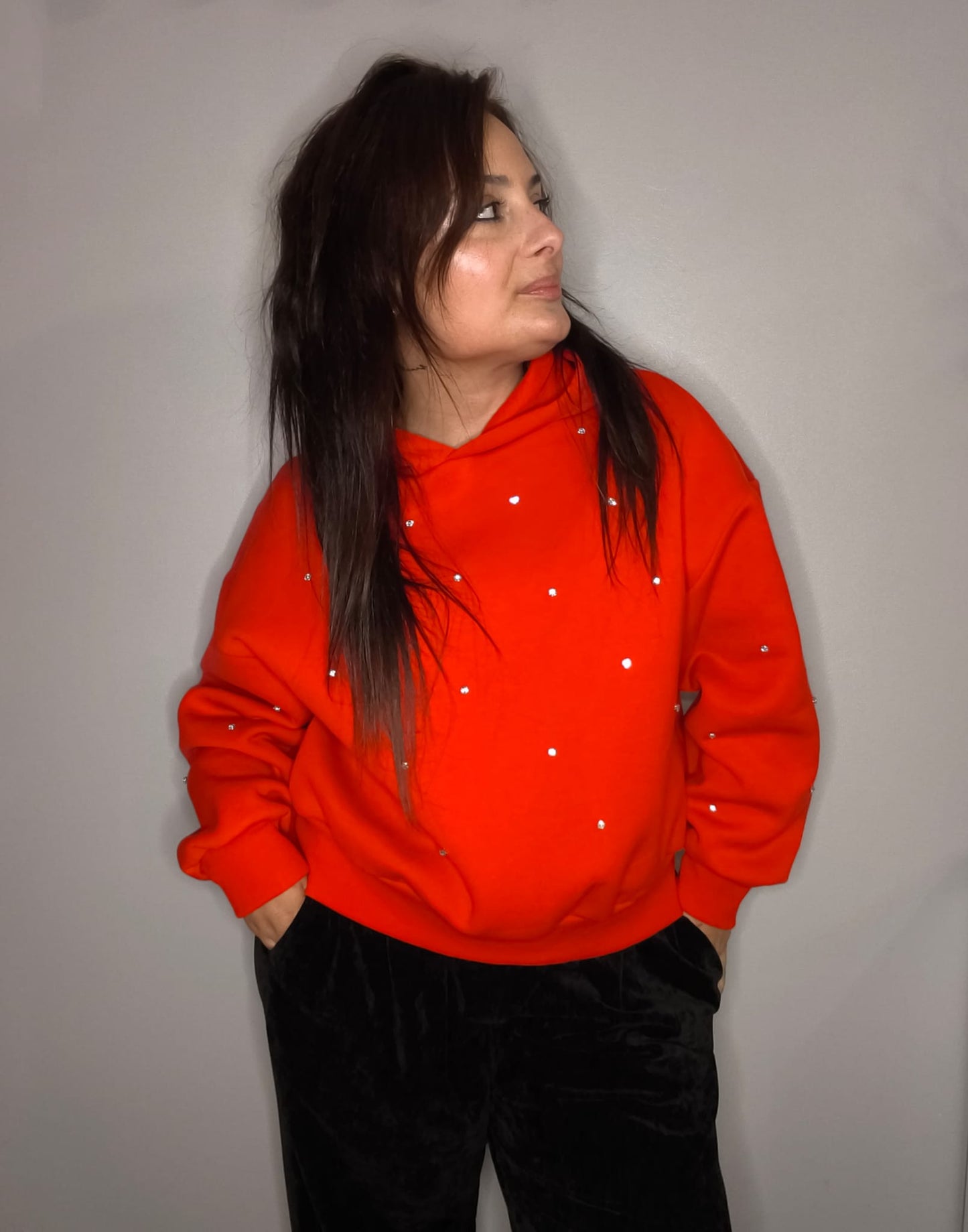 Sudadera Brillos Rojo LUMINA