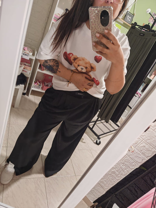 Pantalón ancho negro Lum