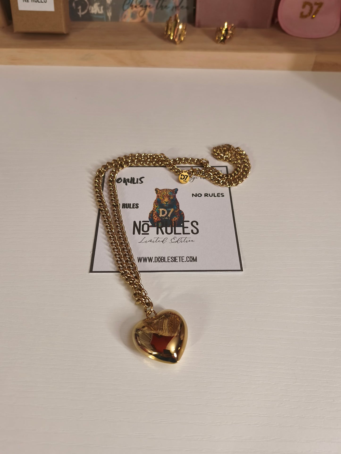 Collar Corazón NR - No Rules Oro