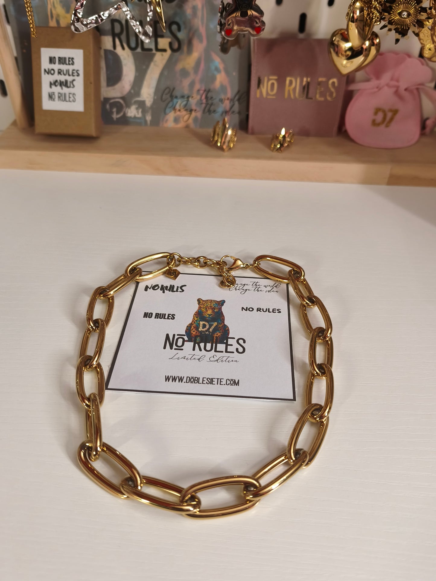 Collar Cleopatra Eslabones NR - Oro