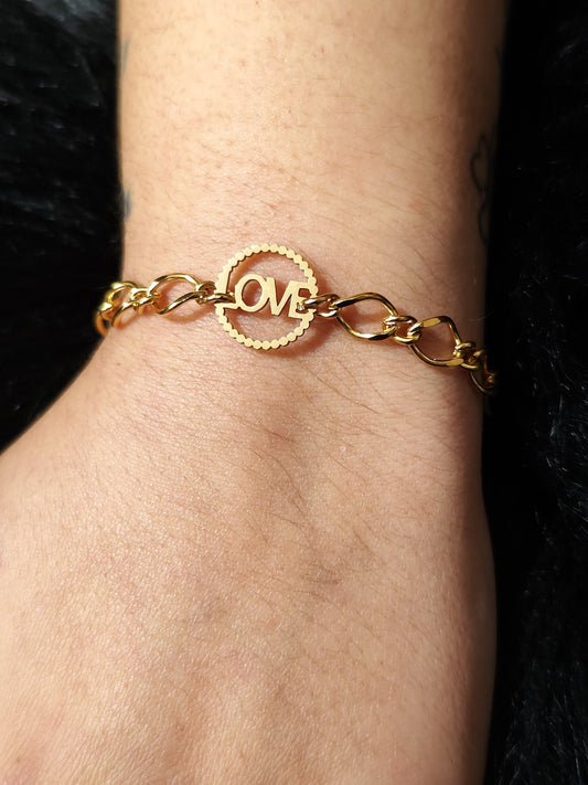 Pulsera LOVE D7 Oro