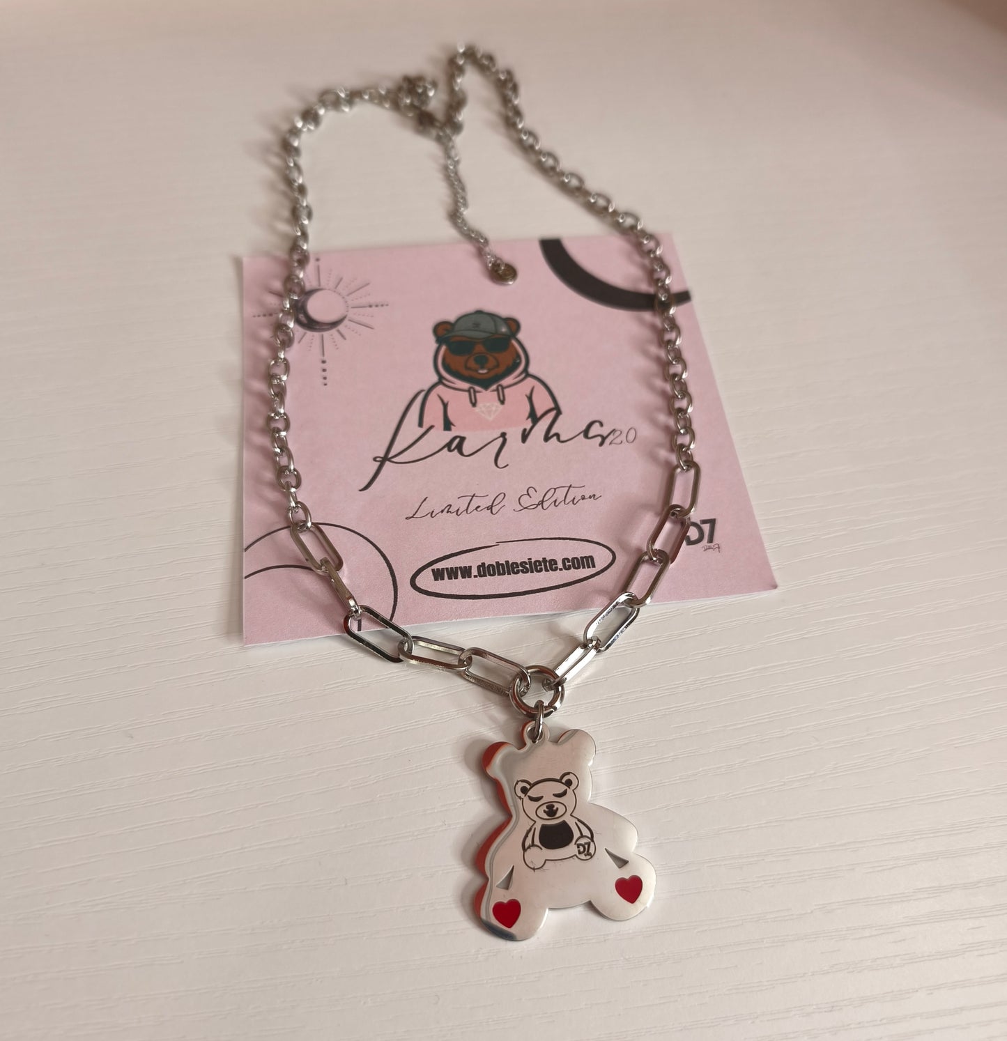 Collar Oso Karma 2.0. Plata